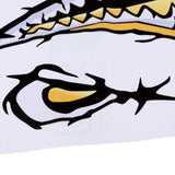 Maxbell Maxbell 2 Pieces Large 3D Shark Teeth Mouth Sticker Kayak Fishing Boat Decals Yellow