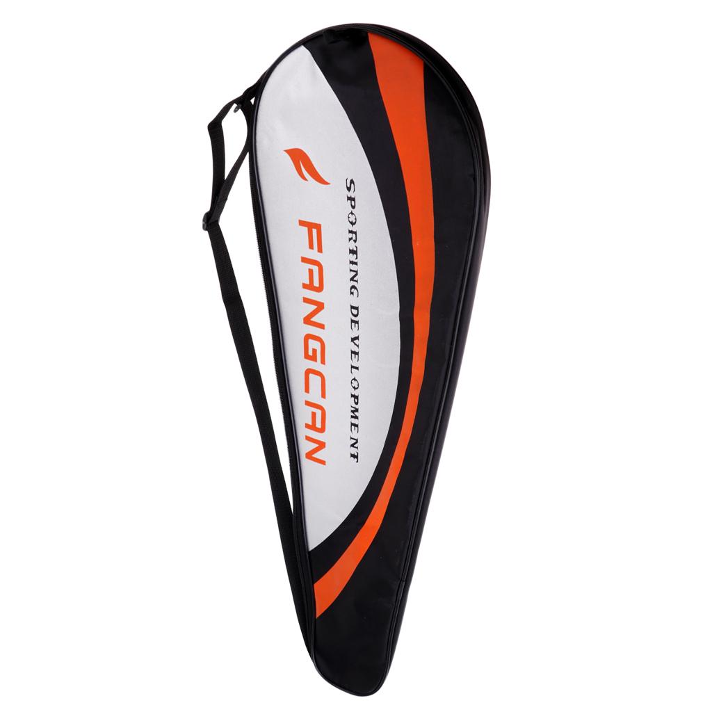 Maxbell Maxbell Portable Badminton Racket Case Full-covered Shoulder Soft Cover Silver Black