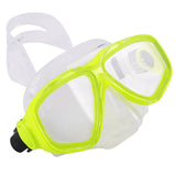 Maxbell Maxbell Anti-Fog Tempered Glass Mask Equipment For Scuba Diving, Snorkeling Yellow