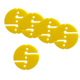 Maxbell Maxbell 5 Pieces Round Dive Line Arrow Marker for Scuba Cave and Wreck Diving Yellow
