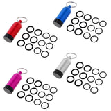 Maxbell Maxbell Mini Aluminum Scuba Diving Tanks with 12 O Rings Dive Key Chain Rose Red