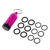 Maxbell Maxbell Mini Aluminum Scuba Diving Tanks with 12 O Rings Dive Key Chain Rose Red