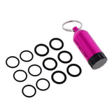 Maxbell Maxbell Mini Aluminum Scuba Diving Tanks with 12 O Rings Dive Key Chain Rose Red