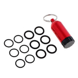 Maxbell Maxbell Mini Aluminum Scuba Diving Tanks with 12 O Rings Dive Key Chain Red