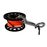 Maxbell Scuba Diving Aluminum Alloy Finger Reel Spool with 15m Line Bolt Snap Black - Aladdin Shoppers