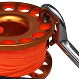 Maxbell Maxbell Scuba Diving Aluminum Alloy Finger Reel Spool with 15m Line Bolt Snap Orange