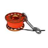 Maxbell Maxbell Scuba Diving Aluminum Alloy Finger Reel Spool with 15m Line Bolt Snap Orange