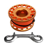 Maxbell Maxbell Scuba Diving Aluminum Alloy Finger Reel Spool with 15m Line Bolt Snap Orange