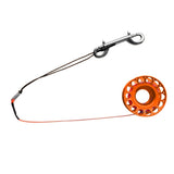 Maxbell Maxbell Scuba Diving Aluminum Alloy Finger Reel Spool with 15m Line Bolt Snap Orange