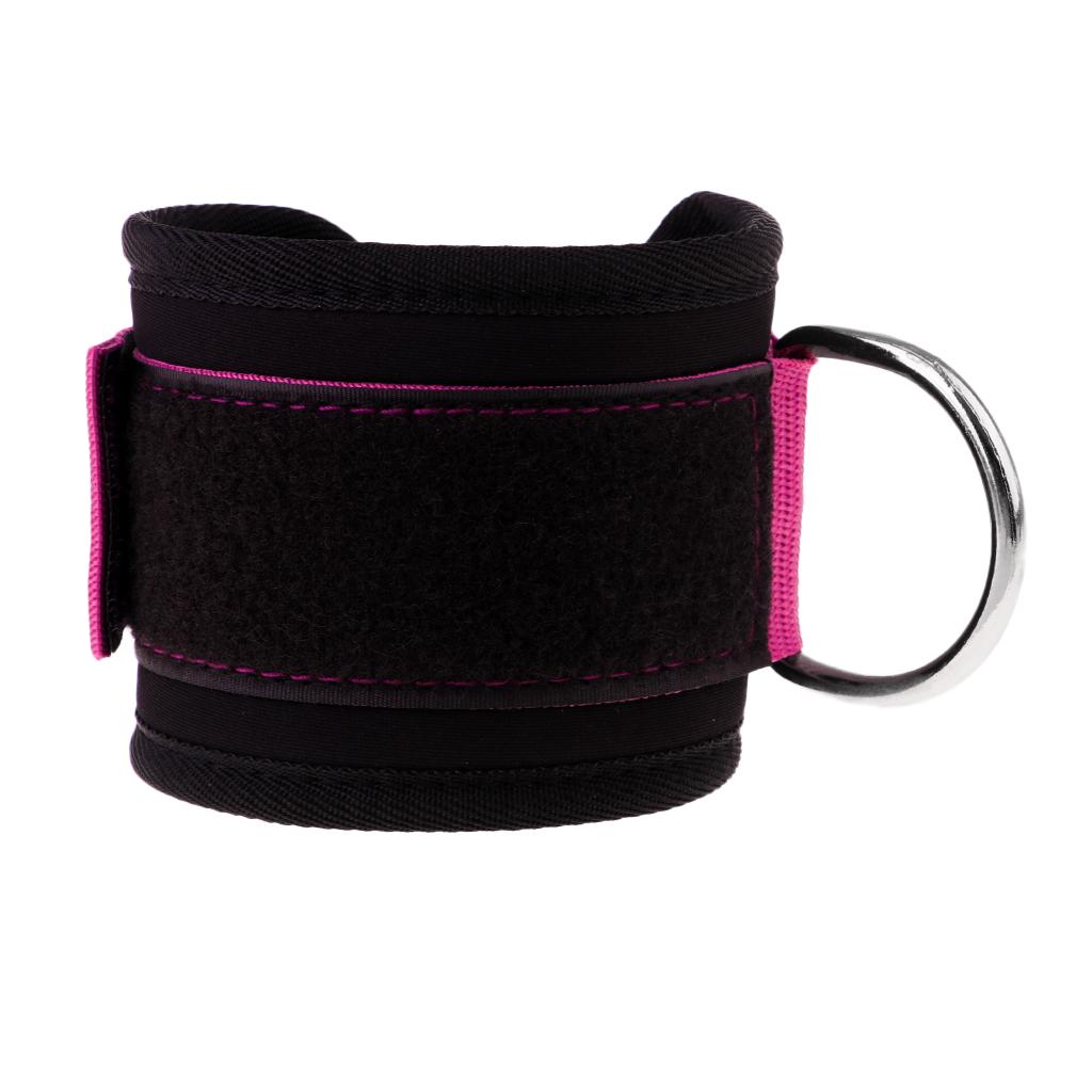 Maxbell Maxbell Exercise Fitness D-ring Ankle Anchor Straps Belt Training Equipment Rose Red