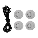 Maxbell D Ring Pad Patch Boat Deck Bungee Rope Kit for Stand Up Paddle Board Gray - Aladdin Shoppers