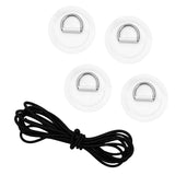 Maxbell Maxbell D Ring Pad Patch Boat Deck Bungee Rope Kit for Stand Up Paddle Board White