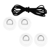 Maxbell D Ring Pad Patch Boat Deck Bungee Rope Kit for Stand Up Paddle Board White - Aladdin Shoppers