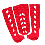 Maxbell Maxbell 3Pcs Surfboard Surf SUP Paddleboard Traction Pad Tail Pad Deck Grips Red