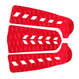 Maxbell 3Pcs Surfboard Surf SUP Paddleboard Traction Pad Tail Pad Deck Grips Red - Aladdin Shoppers