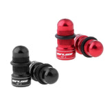Maxbell Maxbell 2Pieces Aluminilum Pressure Presta Valve Cap Schrader Tire Dust Cover Black