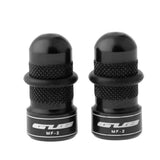 Maxbell Maxbell 2Pieces Aluminilum Pressure Presta Valve Cap Schrader Tire Dust Cover Black
