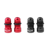 Maxbell Maxbell 2Pieces Aluminilum Pressure Presta Valve Cap Schrader Tire Dust Cover Black