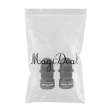 Maxbell Maxbell 2Pieces Aluminilum Pressure Presta Valve Cap Schrader Tire Dust Cover Black