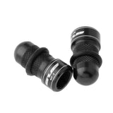 Maxbell Maxbell 2Pieces Aluminilum Pressure Presta Valve Cap Schrader Tire Dust Cover Black