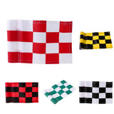 Maxbell 4pcs Golf Practicing Training Nylon Putting Green Solid Chequered Flag Flags
