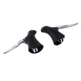 Maxbell 1 Pair Brake Lever Road Racing Drop Down Handlebar Bike Bicycle Black Silver - Aladdin Shoppers