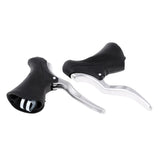 Maxbell 1 Pair Brake Lever Road Racing Drop Down Handlebar Bike Bicycle Black Silver - Aladdin Shoppers