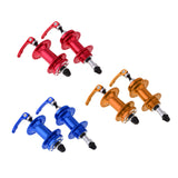 Maxbell Maxbell 1 Pair Bike Front & Rear Hub Disc Brake Hub Set 36Hole w/ Quick Release Blue