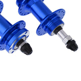 Maxbell Maxbell 1 Pair Bike Front & Rear Hub Disc Brake Hub Set 36Hole w/ Quick Release Blue