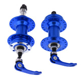 Maxbell Maxbell 1 Pair Bike Front & Rear Hub Disc Brake Hub Set 36Hole w/ Quick Release Blue