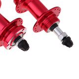 Maxbell Maxbell 1 Pair Bike Front & Rear Hub Disc Brake Hub Set 36Hole w/ Quick Release Red