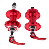 Maxbell Maxbell 1 Pair Bike Front & Rear Hub Disc Brake Hub Set 36Hole w/ Quick Release Red