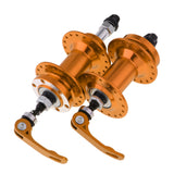 Maxbell Maxbell 1 Pair Bike Front & Rear Hub Disc Brake Hub Set 36Hole w/ Quick Release Gold