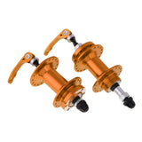 Maxbell Maxbell 1 Pair Bike Front & Rear Hub Disc Brake Hub Set 36Hole w/ Quick Release Gold