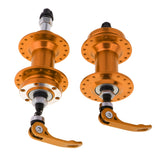 Maxbell Maxbell 1 Pair Bike Front & Rear Hub Disc Brake Hub Set 36Hole w/ Quick Release Gold