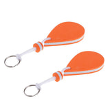 Maxbell Maxbell 2 Pieces Water-drop Shape Floating Key Ring Marine Boat Sailing Float Orange