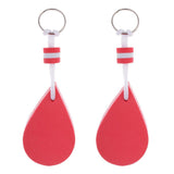 Maxbell Maxbell 2 Pieces Water-drop Shape Floating Key Ring Marine Boat Sailing Float Red