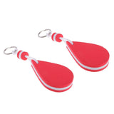 Maxbell 2 Pieces Water-drop Shape Floating Key Ring Marine Boat Sailing Float Red - Aladdin Shoppers