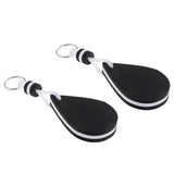 Maxbell Maxbell 2 Pieces Water-drop Shape Floating Key Ring Marine Boat Sailing Float Black