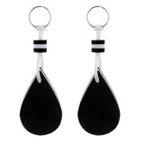 Maxbell Maxbell 2 Pieces Water-drop Shape Floating Key Ring Marine Boat Sailing Float Black