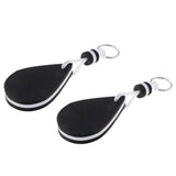 Maxbell Maxbell 2 Pieces Water-drop Shape Floating Key Ring Marine Boat Sailing Float Black