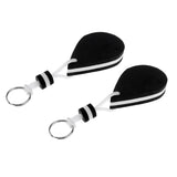 Maxbell Maxbell 2 Pieces Water-drop Shape Floating Key Ring Marine Boat Sailing Float Black