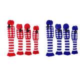 Maxbell Maxbell 4Pcs Pom Pom Knit Headcover Long Neck Driver Fairway Woods Head Cover Red