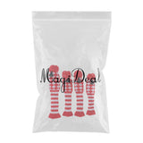 Maxbell Maxbell 4Pcs Pom Pom Knit Headcover Long Neck Driver Fairway Woods Head Cover Red