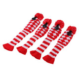 Maxbell Maxbell 4Pcs Pom Pom Knit Headcover Long Neck Driver Fairway Woods Head Cover Red