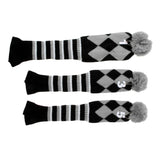 Maxbell Maxbell Set of 3 Golf Pom Pom Headcover Driver Fairway Woods Head Covers Gray