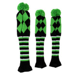 Maxbell Maxbell Set of 3 Golf Pom Pom Headcover Driver Fairway Woods Head Covers Green