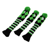 Maxbell Maxbell Set of 3 Golf Pom Pom Headcover Driver Fairway Woods Head Covers Green