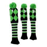 Maxbell Maxbell Set of 3 Golf Pom Pom Headcover Driver Fairway Woods Head Covers Green