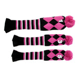 Maxbell Set of 3 Golf Pom Pom Headcover Driver Fairway Woods Head Covers Pink - Aladdin Shoppers